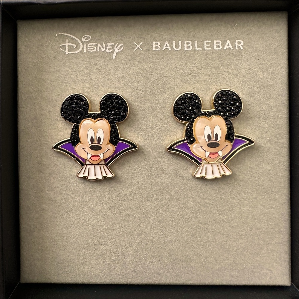 Mickey Vampire Earrings Baublebar Brand New